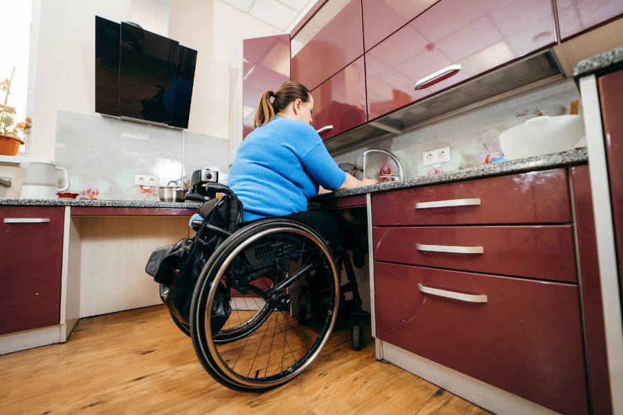 cocina adaptada para silla de ruedas