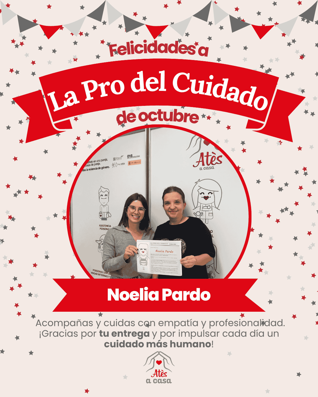 Noelia Pardo, empleada del mes de octubre 2025